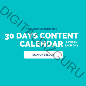 30 days Content Calendar (2 posts/day)